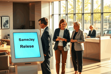 Eine Person, die Geld am selben Tag überweist, symbolisiert schnelle Überweisungen und finanzielle Flexibilität.