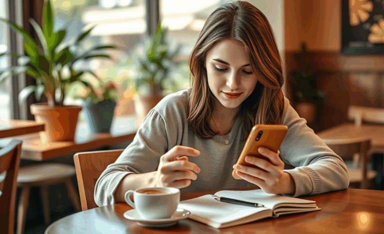 Eine Person beantragt ein Darlehen über ihr Handy.