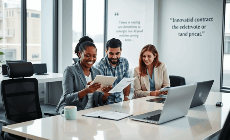 Ein Bild, das die Vorteile des einfachen Geldverdienens mit elektronischen Verträgen darstellt.