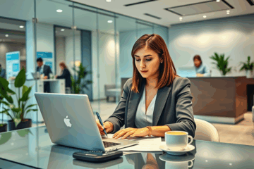 Ein Bild von einer Person, die online ein persönliches Darlehen bei der Hanseatic Bank beantragt.